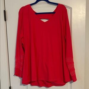 Women's Fuscia V-Neck Livi Active Top 22/24